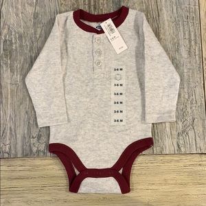 Baby long gray and red one piece